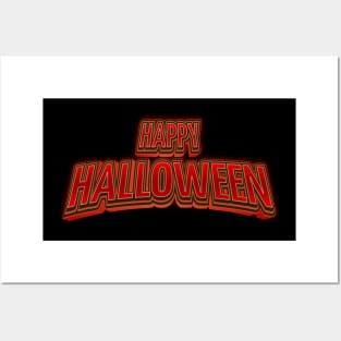 Happy Halloween 3D Modern Bold Text Posters and Art